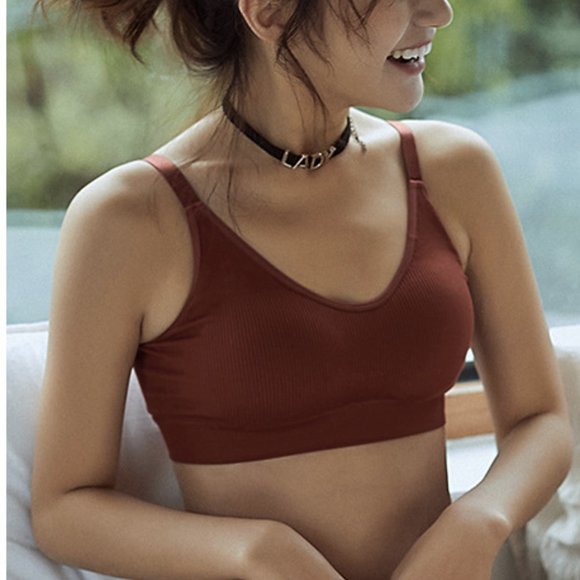 NEW Seamless Sports Bralette Stretchable Brick - Picture 2 of 9